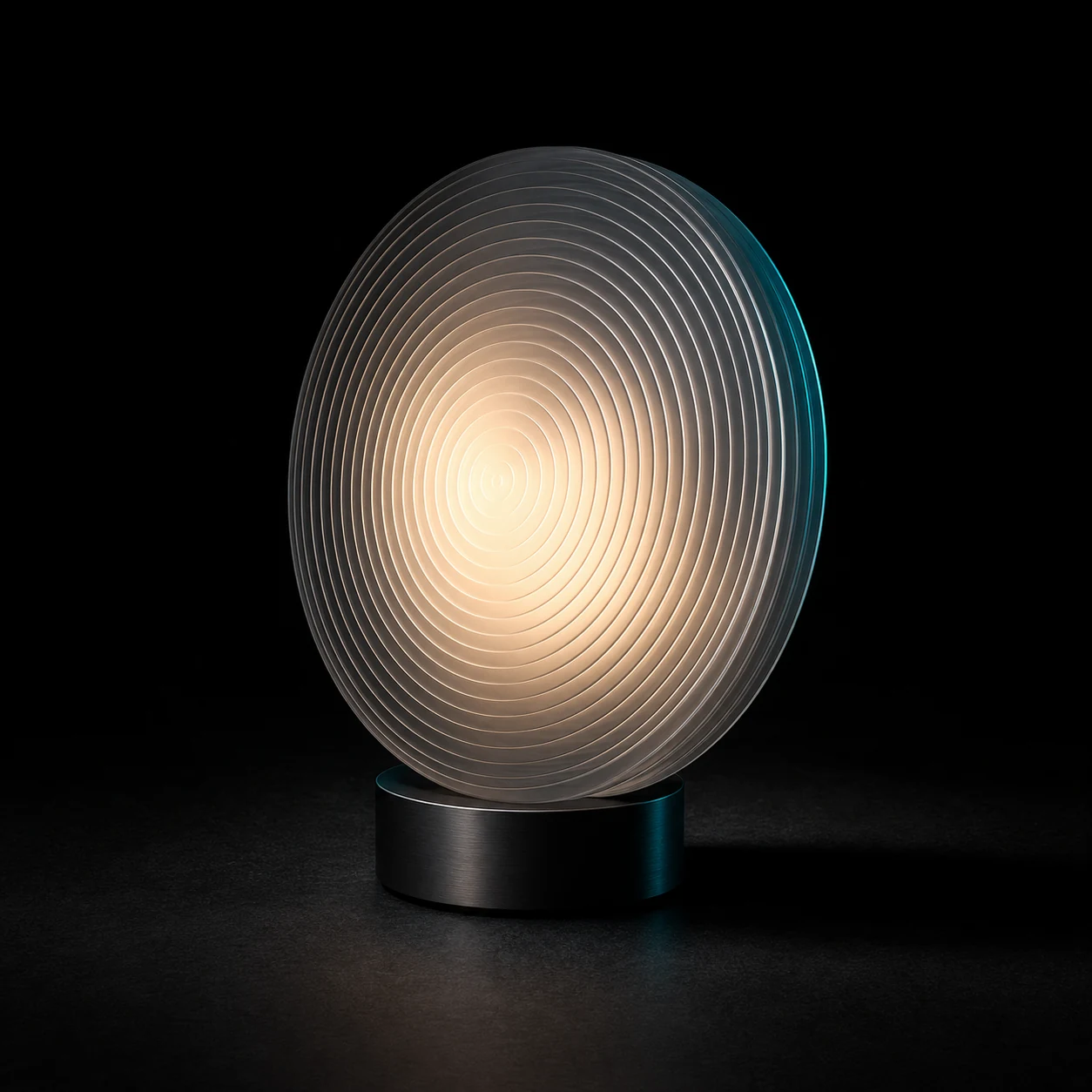Prototipo di lampada parametrica illuminata